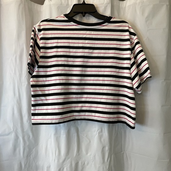 Pochacco By Sanrio Graphic Striped Cropped T-Shirt Womens XL Short Sleeve - Picture 5 of 7